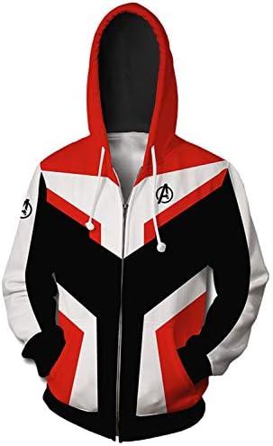 Adult Quantum Realm Hoodie Cosplay Costume Print Zipper Jacket Sweatshirt Pants Full Set Outfits