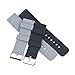 RANDONQuick Release Silicone Watch Bands Soft Rubber Watch Strap for Smart Watch,Pack of 2 (Black/Smoke Gray, 18)