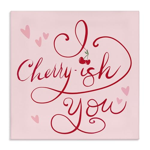 Stupell Industries Cherry-ish You Pun Canvas Wall Art design by Lucille Price,…
