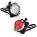 Vont Bike Light Set, USB Rechargeable Super Bright Bicycle Light, Bike Lights Front and Back, Bike Headlight, 2X Longer Battery Life, Waterproof, 4 Modes (2 Cables, 4 Straps) (BlackRed)