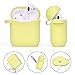 Airpods Accessories Set, Filoto Airpods Waterproof Silicone Case Cover with Keychain/Strap/Earhooks/Accessories Storage Travel Box for Apple Airpod (Lemon Yellow)thumb 2