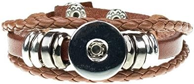 Golberg Snap Button Jewlery Charms and Bracelets and Rings - Leather Bracelets and Silver Bracelets and Rings - Multiple Colors and Sizes - Over 60 18mm Interchangeable Snap Jewelry Charms to Choose