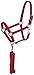 Tough 1 Neoprene Padded Halter with Antique Hardware Lead Set, Red