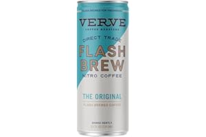 VERVE COFFEE ROASTERS Verve Flash Brew Nitro Coffee, Medium Roast – The Original, 8.1 Fl Oz Cans (Pack of 6) – Cold Brew, Smooth & Refreshing