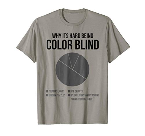 Why Its Hard Being Color Blind Pie Chart - Color Blind Shirt