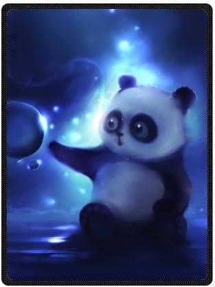 Giant Panda Fleece Plush Blanket 58" x 80"(Large) Unique Design