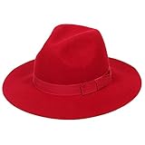 Aniwon Fedora Hat Fashion Felt Woolen Floppy Jazz Cap with Hat Bands