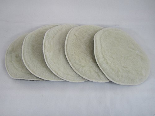 5 Piece 7 Inch Artificial Wool Bonnets Hook and Loop Backing Velcro