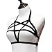 JELINDA Harness Bra Women - Fashion Elastic Strappy Halter Harness Bralette Bra Garter Cupless Body Cage Bra Black (D Y002-K-NO2)