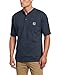 Carhartt Men's Workwear Pocket Henley Shirt, Bluestone, 3X-Large