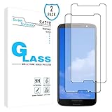 KATIN Moto G6 Screen Protector - [2-Pack] Tempered Glass for Motorola Moto G6 (5.7-inch) Screen Protector Bubble Free, Easy to Install with Lifetime Replacement Warranty