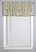 Snapshots Daisy 58 Inches Wide x 14 Inches Long Polyester and Linen Embroidered Valance Curtain, Linen