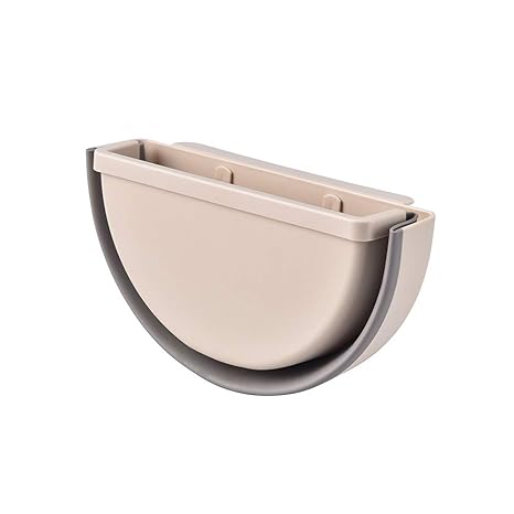 Coodio Folding Waste Bin Kitchen Cabinet Door Hanging Trashcan For