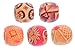 Godagoda Mixed Wooden Beads for Charm Bracelet Pack of 100pcs
