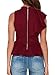 Dearlovers Women Ruffle Side Casual Peplum Top Shirt Large Wine