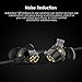 Earphones, UiiSii DT200S in Ear Earbuds with Microphone, Triple Drivers Headphones with Noise Isolating, Volume Control and Stereo Bass, Compatible with Apple iOS, Android Phones, PC, Tablet