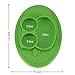 Kirecoo Baby Placemat Owl Round Silicone Suction Feeding Plate for Children, Kids, Toddlers,Kitchen Dining Table,Restaurant with Built in Plates and Bowl (Green)