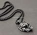 Syhonic Heavy New 316L Stainless Steel Jewelry Boy&Mens Lion Pendant Necklace Black Tone