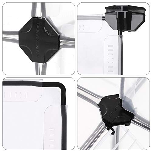 SONGMICS cavia'skooi met hellingbaan, buitenverblijf voor konijnen, grote ren met trap, doe-het-zelf hamsterkooi van… - Afbeelding 6