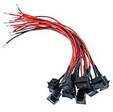 SIXQJZML 10 Pcs AC 6A/250V 10A/125V 2 Solder Lug SPST On/Off Mini Boat Rocker Switch Car Auto Boat Round Rocker 2Pin Toggle SPST Switch Snap