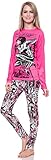 Marvel Black Widow Prey Pink and White Womens Lounge Set (Large)