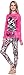 Marvel Black Widow Prey Pink and White Womens Lounge Set (Large)