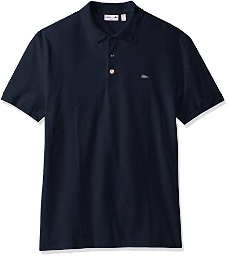 Lacoste Men's Short Sleeve Stretch Grey Croc Pique Polo, Anchor Chine, 6