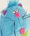 goDog Happy Fat Catz Squeaky Plush Dog Toy, Chew Guard Technology - Bright Blue, Small