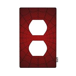 Pznen Red Spider Web Outlet Covers Duplex Wall