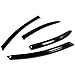 Auto Dynasty Replacement for Honda Civic 4DR FA 4pcs Tape-On Window Visor Deflector Rain Guard