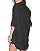 Richlulu Womens Boyfriend Button Down Casual Frock Longline Shirt Dress