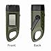 BABALI Hand Crank Solar Powered Flashlight LED Portable Dynamo Rechargeable Carabiner Buckle Emergency Mini Torch for Outdoor Camping Climbing Hiking
