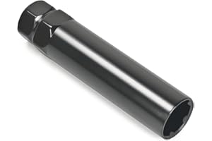 AUTOPTIM 6 Spline Lug Nuts Socket Key - 17mm Hex Socket for Small Diameter Lug Nuts (M12X1.5 M12x1.25 1/2" x20) 6 Point Tuner Key Tool 1pc