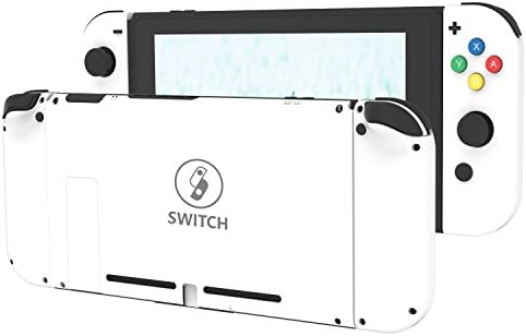Replacement Housing Shell Case Set for Nintendo Switch Right Left Joy-Con Controller and Switch Console DIY replacement kit for your Switch without Electronics (Set-White)