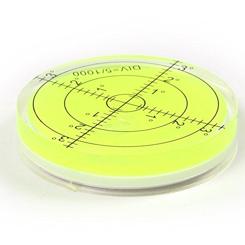 YOTOM Bubble Spirit Level, 66x10mm Circular Bullseye Level Inclinometers, Fluorescent Yellow
