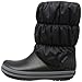 crocs Women's Winter Puff Boot Wom Snow Boot, Black/Charcoal, 8 M US