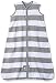 Burt's Bees Baby - Beekeeper Wearable Blanket, 100% Organic Cotton, Rugby Stripe Heather Grey (Medium) primary