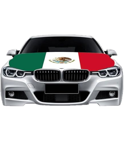 Cuba Flag Car Hood Cover - 3.5x5 Ft Elastic Polyester Bonnet Banner For Cars & SUVs | Windproof Decorative Hood Wrap