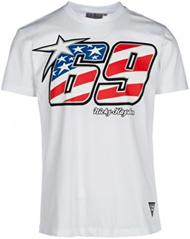 Nicky Hayden 69 Moto GP White USA Logo T-Shirt Official 2018