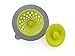 Full Circle Sinksational Sink Drain Strainer & Stopper – 2-in-1 with Separate Plug, Anti-Clog Design, Perfect Seal, Green/Gray