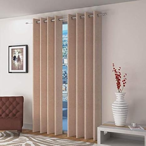 Buy Unique Decor 1 Piece Premium Jute Quality With Eyelet Curtain