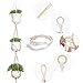 Elf House Macrame Plant Hangers Holder Outdoor - Large Indoor Wall Hanging Planter Hanger with Hooks Flower Pot Holder Decoration, Boho Home Decor Gift Box 4-in-1