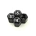 iDoood Steel Car Air Tire Valve Caps and Black Keychain Combo Set for Mercedes Benz