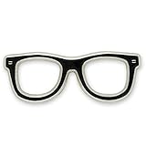 PinMart's Black Glasses Frames Eyeglasses Enamel Lapel Pin
