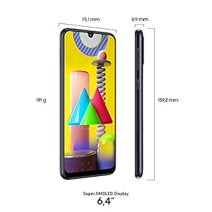 Samsung Galaxy M31, Smartphone, Display 6.4" Super AMOLED, 4 Fotocamere Posteriori, 64GB Espandibili, RAM 6GB, Batteria 6000 mAh, 4G, Dual Sim, Android 10, [Versione Italiana], Nero, Esclusiva Amazon - immagine 3
