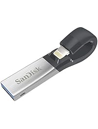 SanDisk iXpand Flash Drive 32GB for iPhone and iPad, Black/Silver, (SDIX30C-032G-GN6NN)