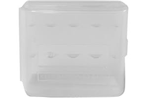 Mikikit Protective Storage Box for 4 AAA Batteries Plastic Battery Holder Case