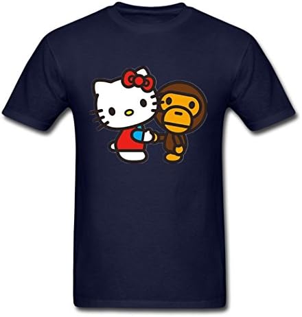LeiANze Bape And Kitty Your Own Zone Men's Shirt Navy Large