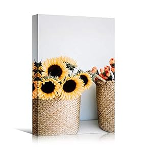 signwin Canvas Wall Art Yellow Arrangement Bouquet Expressive...