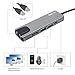 USB C Multiport Adapter with 1000M rj45 Gigabit Ethernet Port, 4K HDMI Output, 2 USB 3.0 Ports, USB C PD Charging Port Hub, 5 in 1 Type C Network Adapter for MacBook Pro & Type C Windows Laptops…